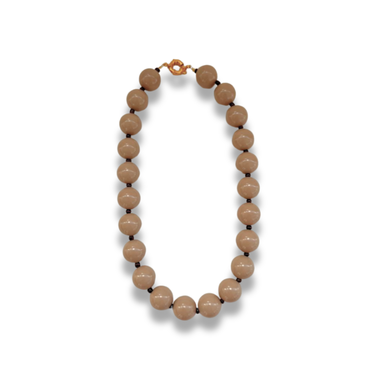 Collar Aurora Midi Beige con chocolate