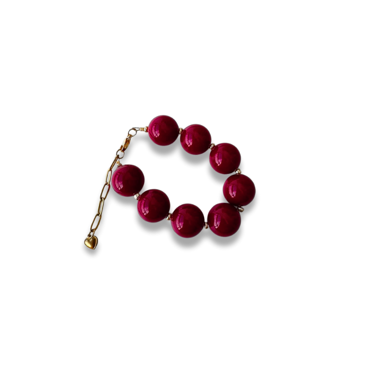 Pulsera Aurora rojo intenso
